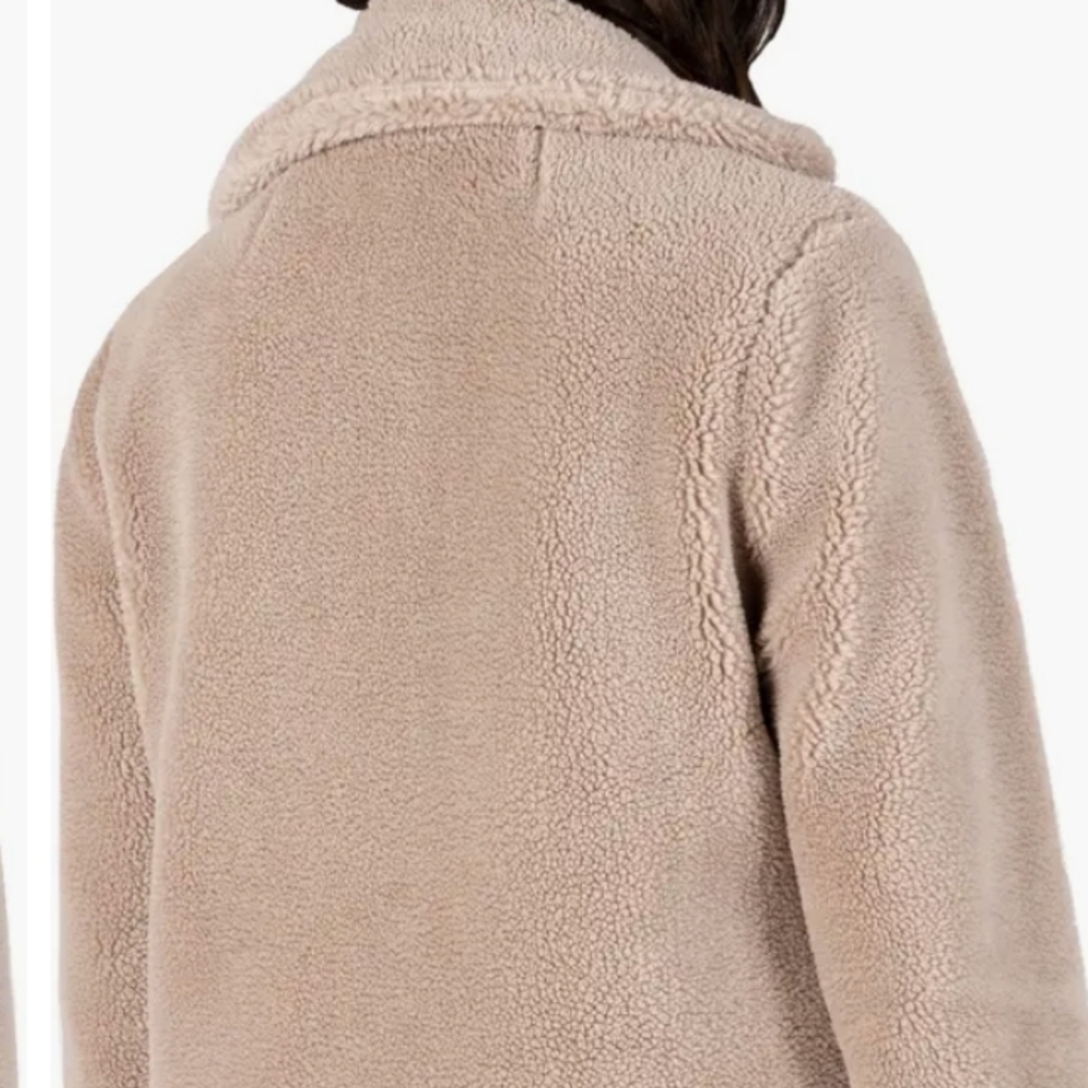 Kut From The Kloth Addyson Fleece coat in taupe - Picture 2 of 9